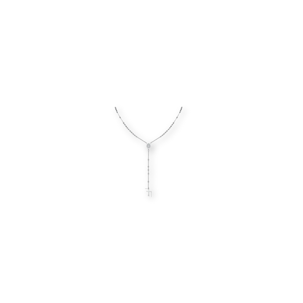 Collar Rosario Plateado