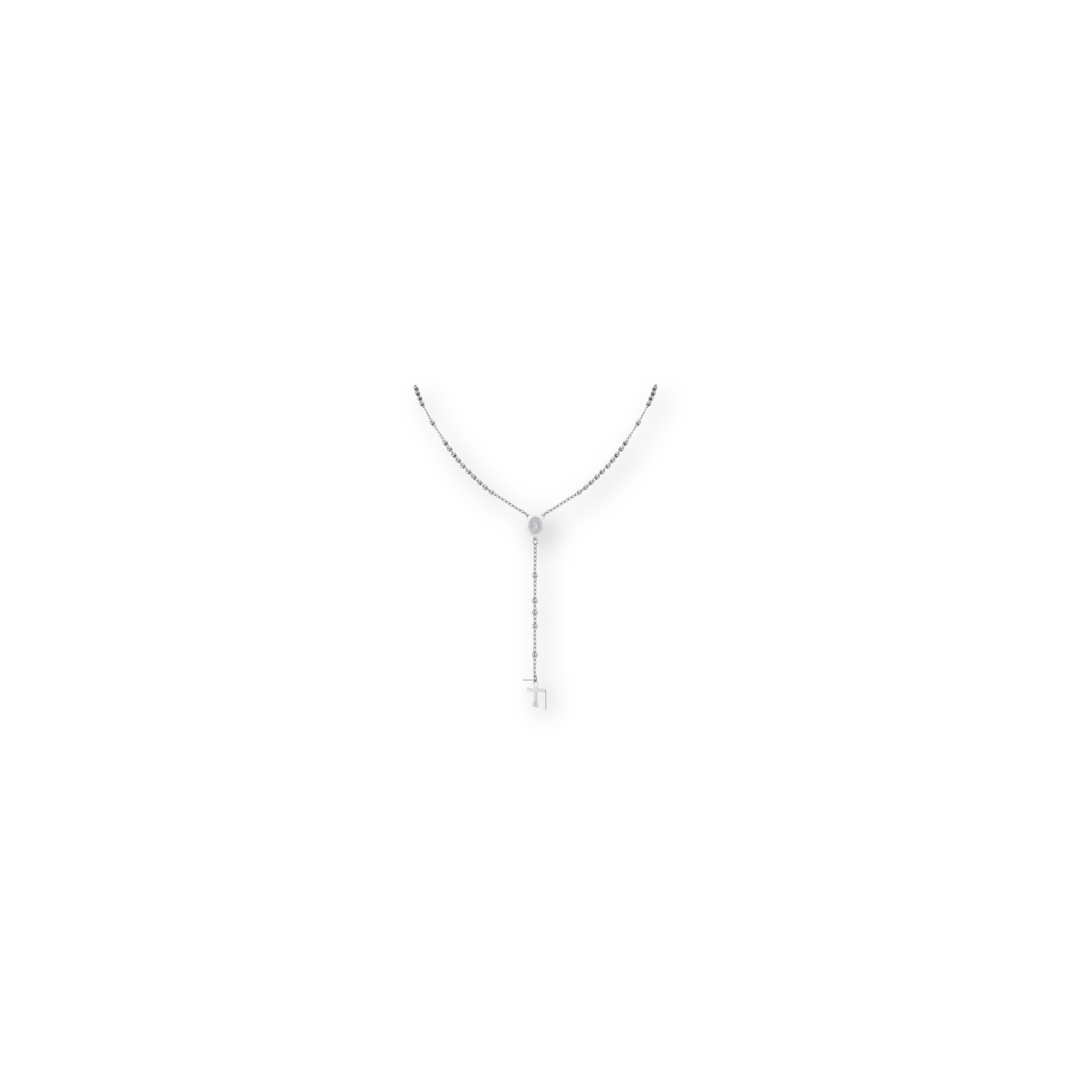Collar Rosario Plateado